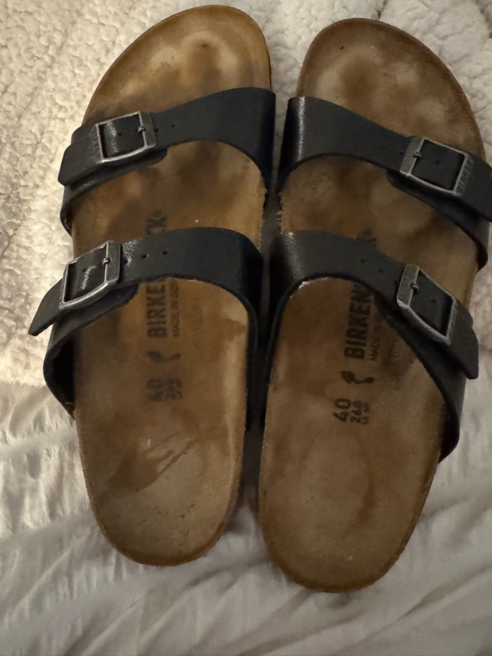 Birkenstock Black Two-Strap Adjustable Buckle Sandals
